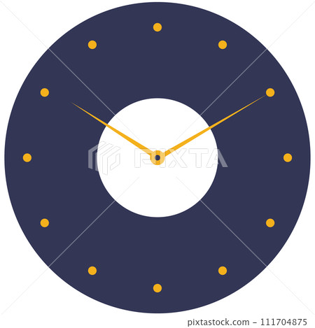 Simple clock illustration material vector Simple clock illustration material vector 111704875