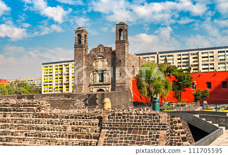 Temple of Santiago in the Plaza de las Tres Culturas at Tlatelolco - Mexico City, Mexico Temple of Santiago in the Plaza de las Tres Culturas at Tlatelolco - Mexico City, Mexico 111705595