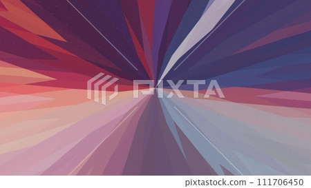 Abstract of a simplistic, geometric retro starburst pattern, combining vintage charm with modern geometry. 111706450