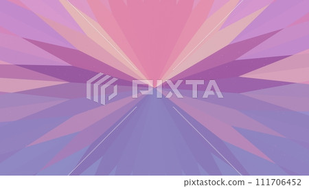 Abstract of a simplistic, geometric retro starburst pattern, combining vintage charm with modern geometry. 111706452
