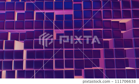 Digital blocks arranged in a clean, minimalistic sequence, embodying simplicity and modern design Digital blocks arranged in a clean, minimalistic sequence, embodying simplicity and modern design 111706638