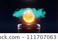 Abstract 3D representation of a cloud with the sun, creating a dreamy and atmospheric scene 111707063
