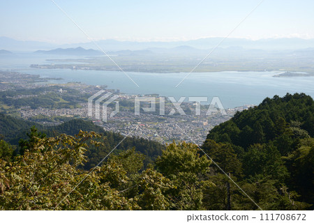 Hiei Enryakuji Temple Lake Biwa view from the mountaintop Sakamoto, Otsu City, Shiga Prefecture Hiei Enryakuji Temple Lake Biwa view from the mountaintop Sakamoto, Otsu City, Shiga Prefecture 111708672