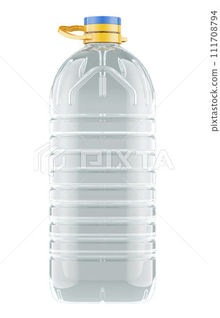 Empty big plastic bottle 5l from oil, 3D rendering 111708794