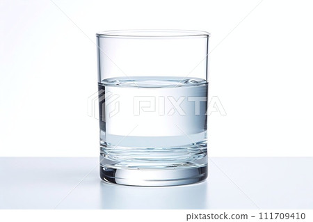 A glass of water isolated on a white background. A glass of water isolated on a white background. 111709410