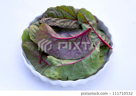Fresh swiss chard leaves. Baby leaf swiss chard 111710532