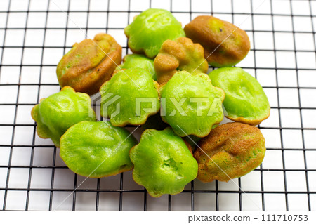 Kanom Krok Singapore, Pandans hot cake. Thai dessert 111710753