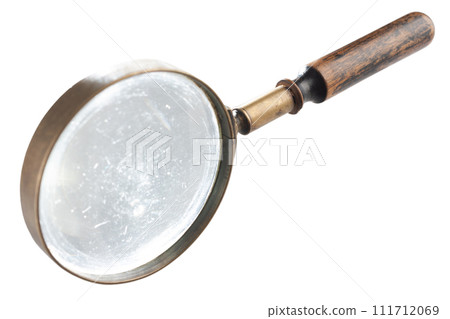 Antique magnifying glass Antique magnifying glass 111712069
