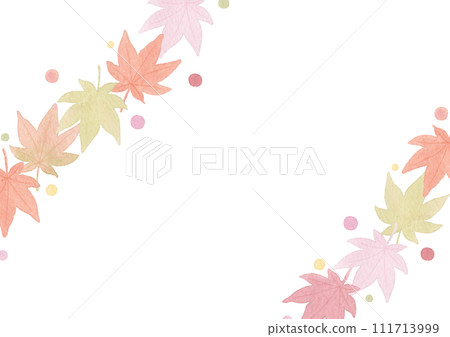 [水彩]楓葉背景圖 111713999