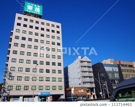 Scenery in front of Shin-Toyota Station on the Aichikanjo Railway Scenery in front of Shin-Toyota Station on the Aichikanjo Railway 111714463