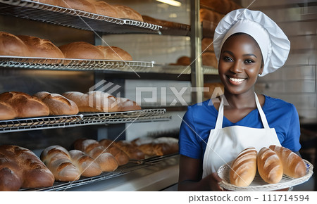 AI-generated content. kitchen wheat job chef smile holding professional boy ingredient adult uniform pastry female tray crust father factory staff happy one selling dough tasty manufacture raw baby AI-generated content. kitchen wheat job chef smile holding professional boy ingredient adult uniform pastry female tray crust father factory staff happy one selling dough tasty manufacture raw baby 111714594