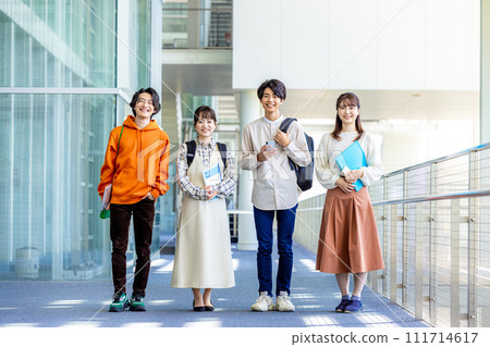 male and female college students 111714617
