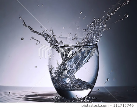 Drink poured into a glass [AI generated image] 111715746