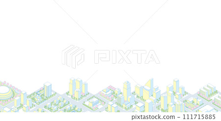 城市景觀的三維視圖。 111715885