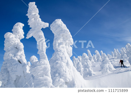 Mt. Moriyoshi in winter, spectacular view of Juhyodaira, Akita Prefecture Mt. Moriyoshi in winter, spectacular view of Juhyodaira, Akita Prefecture 111715899