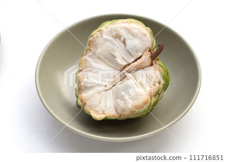Custard apple fruit on white background. Custard apple fruit on white background. 111716851