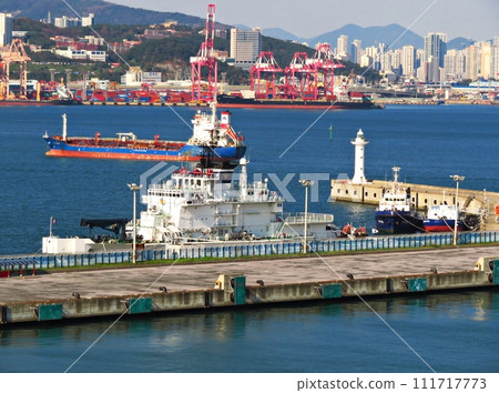 coastguard ship in port 111717773