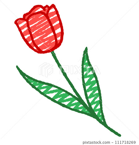 simple red tulip illustration 111718269