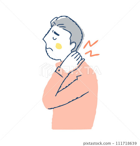 A man suffering from stiff neck A man suffering from stiff neck 111718639