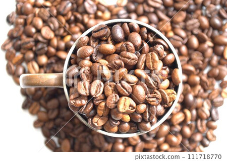 Coffee beans on white background Coffee beans on white background 111718770