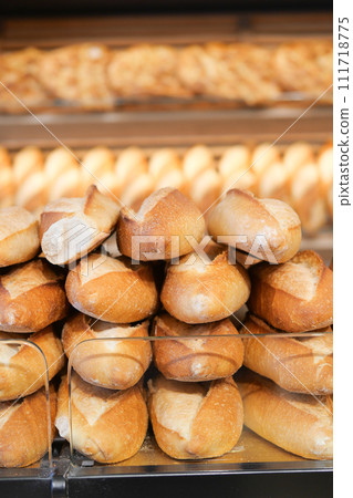 fresh baked breads at Farmers Market shelves in istanbul . 111718775