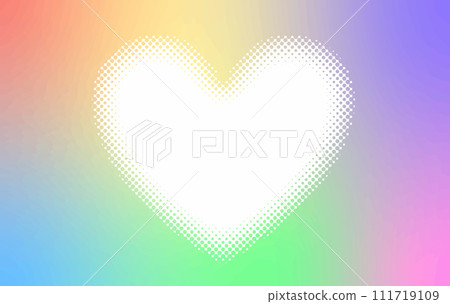 Rainbow heart-shaped halftone background Rainbow heart-shaped halftone background 111719109