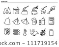 Sauna icon set_line 111719154