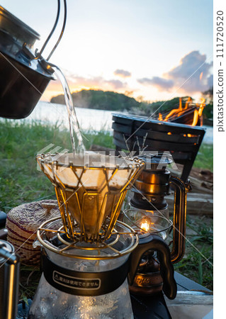 camping coffee drip coffee coffee camping nature 111720520