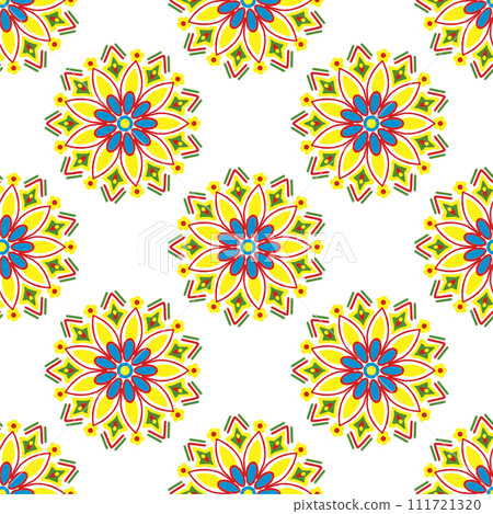 seamless pattern with abstract flowers 111721320