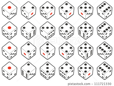 Vector illustration set of simple dice Vector illustration set of simple dice 111721330