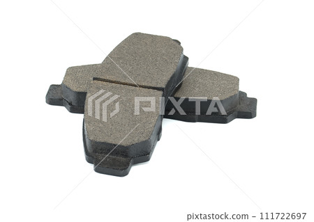 Brake pads isolated on white background 111722697