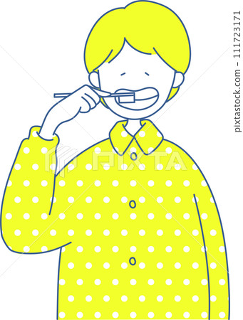 person brushing teeth person brushing teeth 111723171