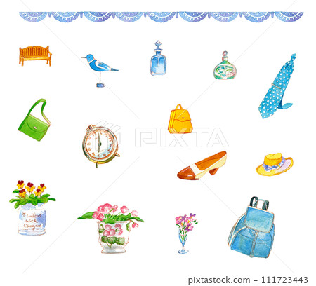 Illustration material of cute goods 111723443