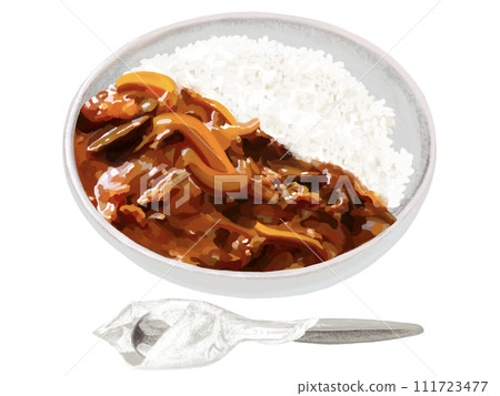 Hashed beef (with spoon) Hashed beef (with spoon) 111723477
