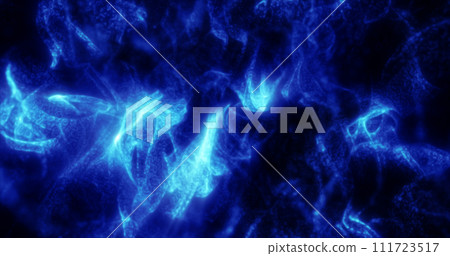 Abstract blue waves and smoke from particles of energy magical bright glowing liquid, background Abstract blue waves and smoke from particles of energy magical bright glowing liquid, background 111723517