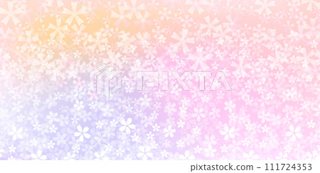 Cherry blossoms Japanese pattern watercolor background 111724353