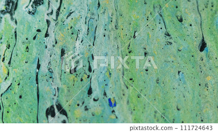 Abstract background liquid mix colorful ink spill 111724643