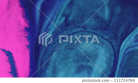 Glitter fluid texture paint splash pink blue ink Glitter fluid texture paint splash pink blue ink 111724769
