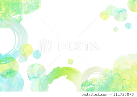 Green refreshing watercolor background material 111725076