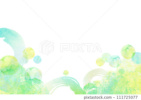 Green refreshing watercolor background material 111725077
