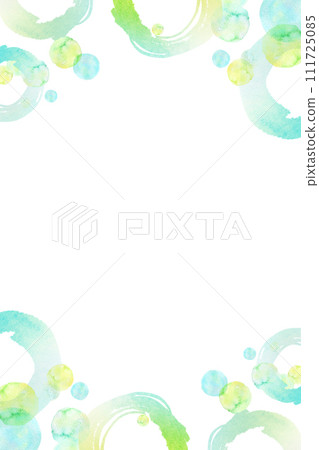 Green refreshing watercolor background material 111725085