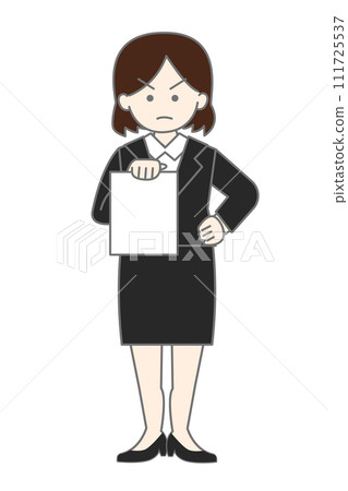 一個女人提出決定性證據的簡單例證 一個女人提出決定性證據的簡單例證 111725537