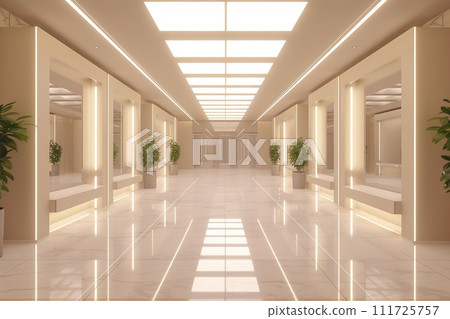 AI-generated content. Empty room interior background. Generative AI AI-generated content. Empty room interior background. Generative AI 111725757
