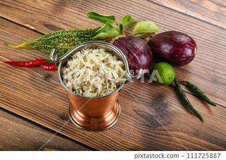 Indian cuisine - jeera rice basmati Indian cuisine - jeera rice basmati 111725887