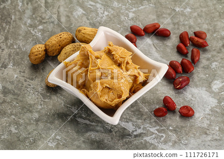 Peanut paste in the bowl Peanut paste in the bowl 111726171