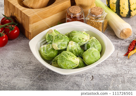 Brussels sprout cabbage in the bowl Brussels sprout cabbage in the bowl 111726501