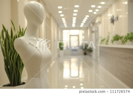 AI-generated content. Mockup Mannequin in fitting room. Generative AI AI-generated content. Mockup Mannequin in fitting room. Generative AI 111726574