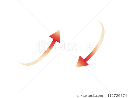 curved rising arrow 111726874