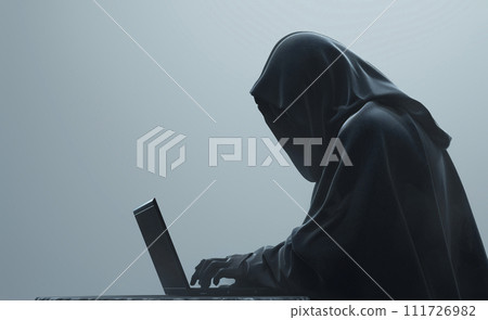 A man dressed in black who refrains from cybercrime (AI-generated image) A man dressed in black who refrains from cybercrime (AI-generated image) 111726982