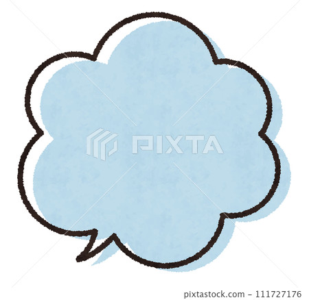 Line drawing of a cloud-shaped speech bubble, vector illustration, watercolor style illustration Line drawing of a cloud-shaped speech bubble, vector illustration, watercolor style illustration 111727176